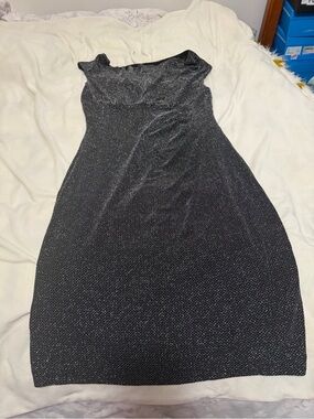 Ralph Lauren Women's Black Shimmer Midi Dress - Elegant Evening Wear Women’s 10